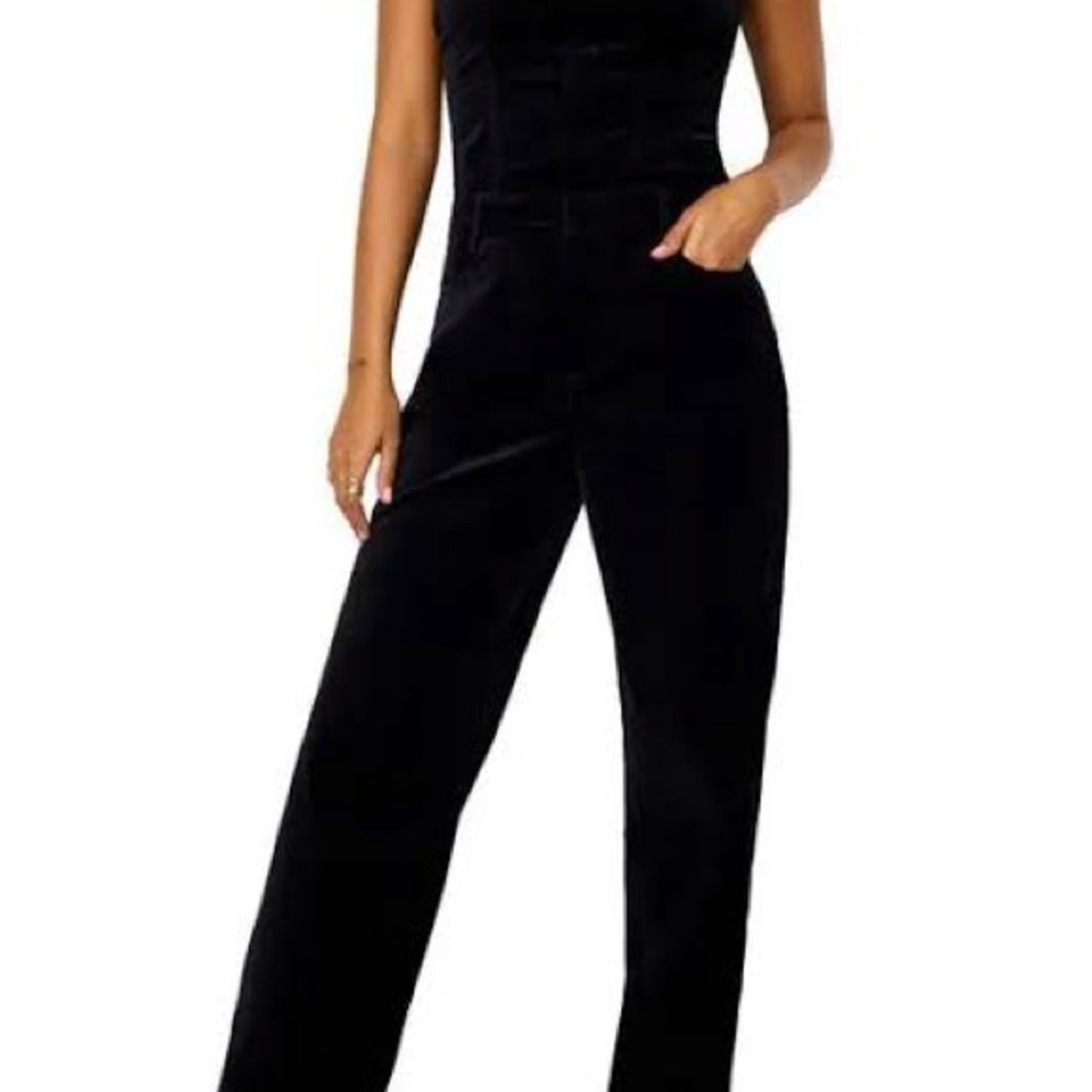 Good American Fit for Success Strapless Velvet Jumpsuit - S - New with Tags